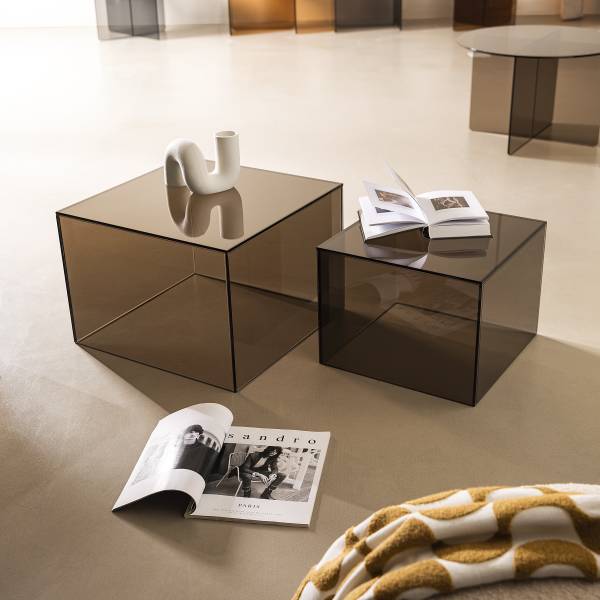Couchtisch Crosley 2er-Set Glas - Braun