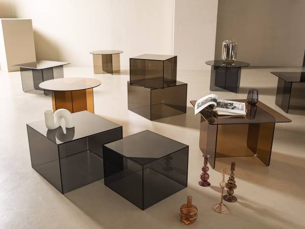 Couchtisch Crosley 2er-Set Glas - Braun