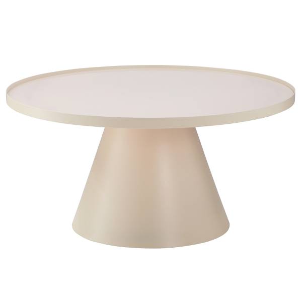 Couchtisch Boehmer Glas / Metall - Kaschmir