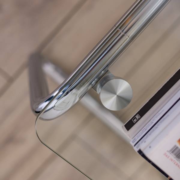 Beistelltisch Vanston Glas / Metall - Chrom