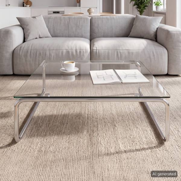 Table basse Vanston Verre / Métal - Chrome