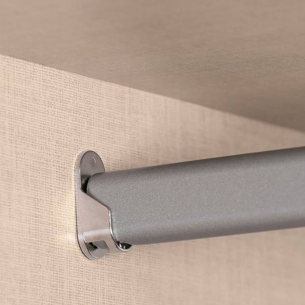 Schwebetürenschrank Covalo mit Glasfront Kaschmir / Weiß - Breite: 301 cm - Weiß - Ohne Spiegeltür/-en