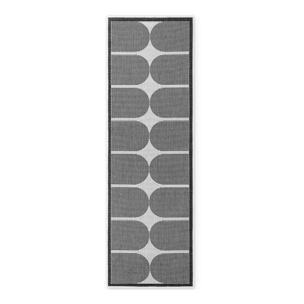 Loper Duet type A polypropeen - zwart/wit - 80 x 250 cm