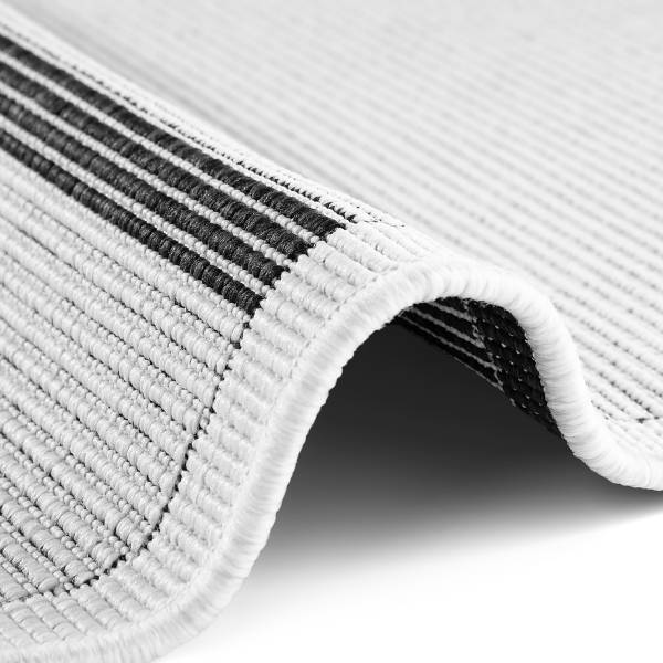 Loper Duet type A polypropeen - zwart/wit - 80 x 250 cm