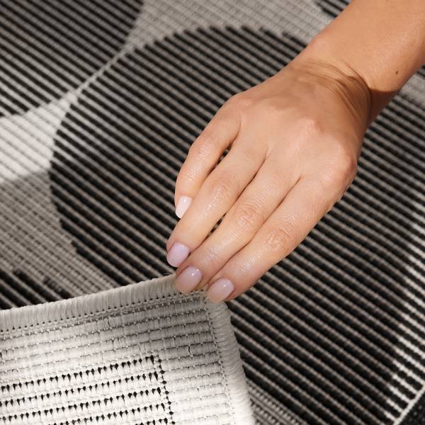 Loper Duet type A polypropeen - zwart/wit - 80 x 250 cm