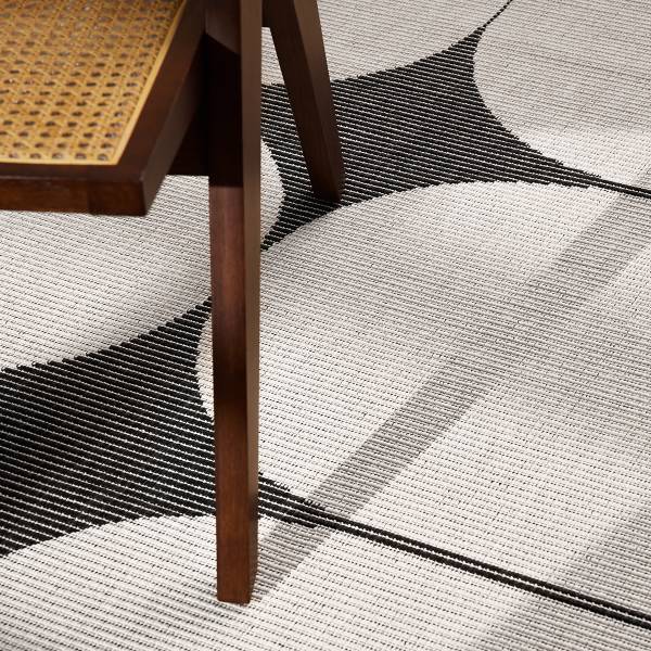 Tappeto da esterno Duet A Polipropilene - Nero / Bianco - 160 x 230 cm