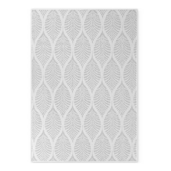 Tappeto da esterno Duet B Polipropilene - Bianco / Grigio - 120 x 170 cm