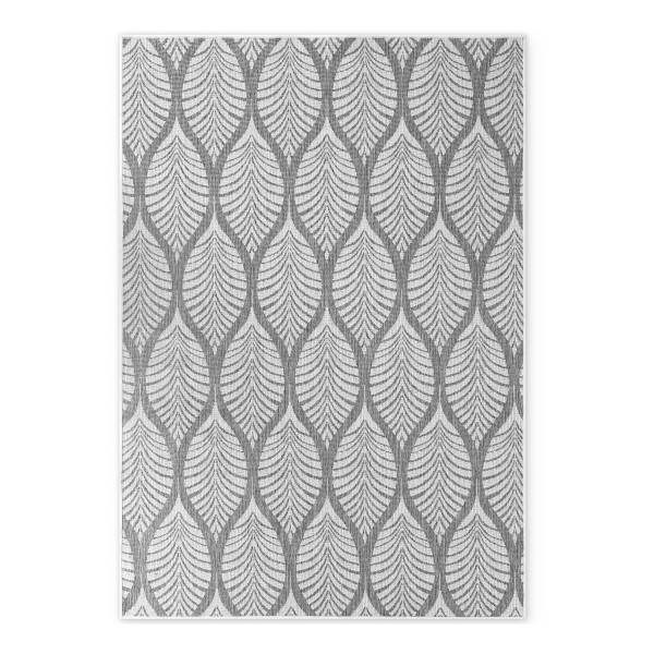Tappeto da esterno Duet B Polipropilene - Bianco / Grigio - 120 x 170 cm