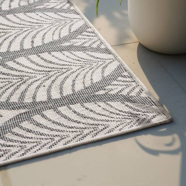 Tappeto da esterno Duet B Polipropilene - Bianco / Grigio - 120 x 170 cm