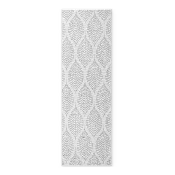 Loper Duet type B polypropeen - wit/grijs - 80 x 250 cm