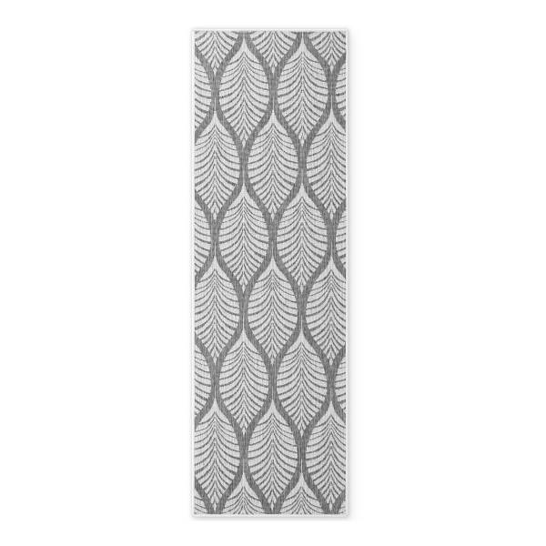Loper Duet type B polypropeen - wit/grijs - 80 x 250 cm