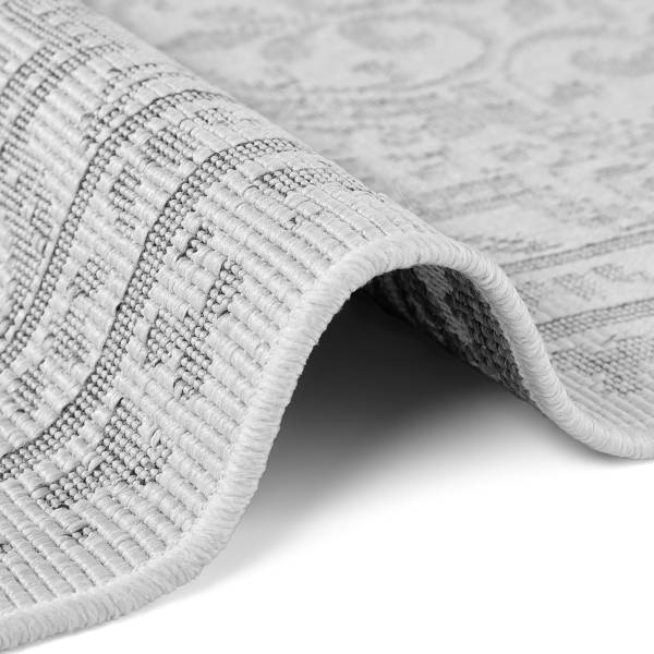 Passatoia Duet D Polipropilene - Bianco / Grigio - 80 x 250 cm