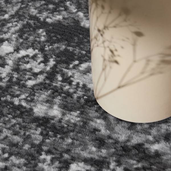 Tapis rond à poils courts Gloria -Type B Polypropylène / Jute - Gris - Diamètre : 160 cm