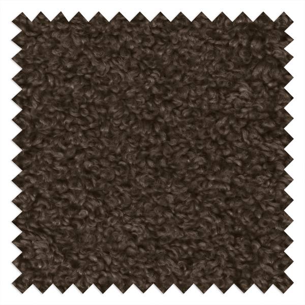 Sessel MASNI mit Hocker Teddystoff Ciela: Braungrau