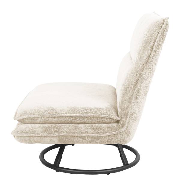Fauteuil pivotant KELSO Tissu chenille Sydne: Beige
