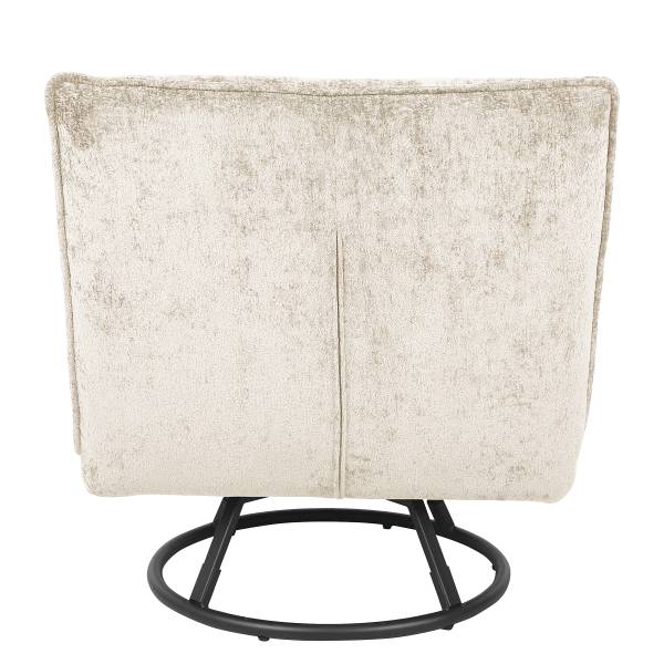 Fauteuil pivotant KELSO Tissu chenille Sydne: Beige