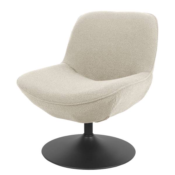 Poltrona girevole TIAARO Tessuto Bouclé Xara: greige