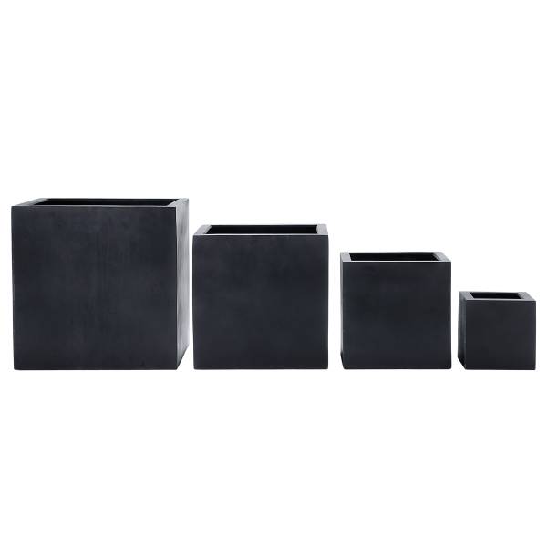 Outdoor Pflanztopf Ehdam Schwarz - 42 x 42 cm
