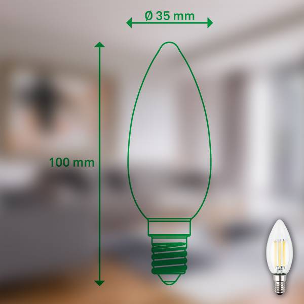 Set di 2 lampadine Bulba C Vetro trasparente