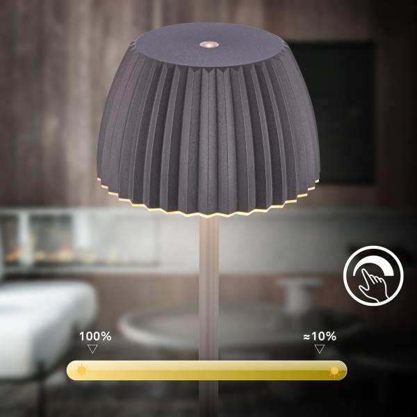 LED-Stehleuchte Riffle Aluminium - Grau