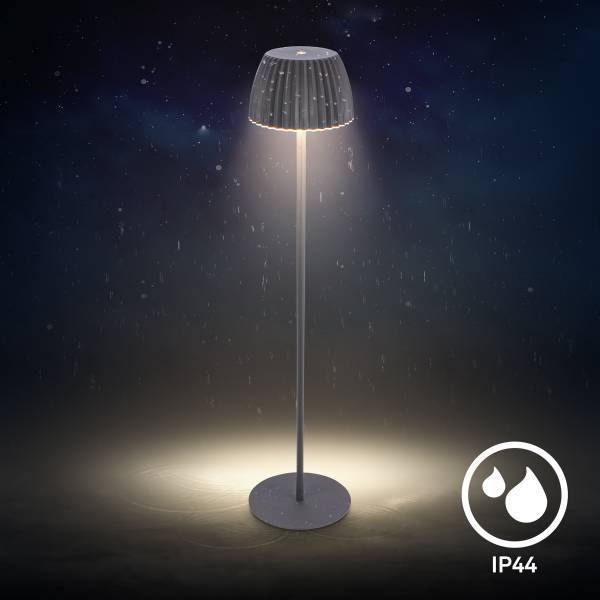 LED-Stehleuchte Riffle Aluminium - Grau