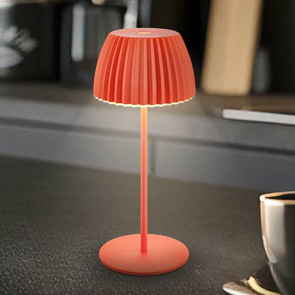 Akku-Tischleuchte Riffle Typ A Aluminium - Orange