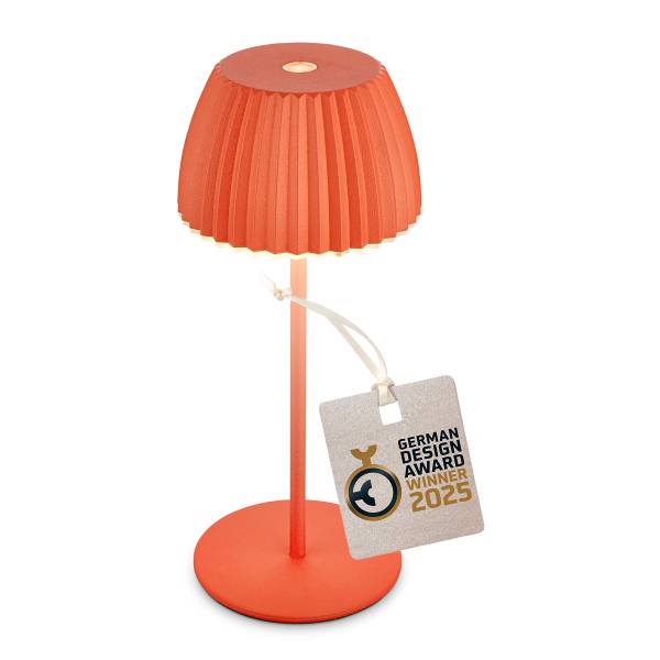 Akku-Tischleuchte Riffle Typ A Aluminium - Orange