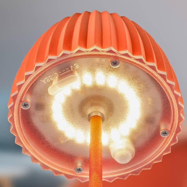 Akku-Tischleuchte Riffle Typ A Aluminium - Orange