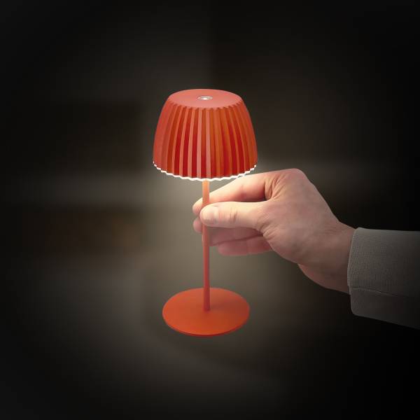 Akku-Tischleuchte Riffle Typ A Aluminium - Orange