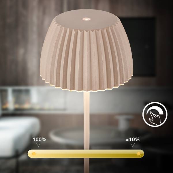 Lampada portatile Riffle B alluminio - Beige