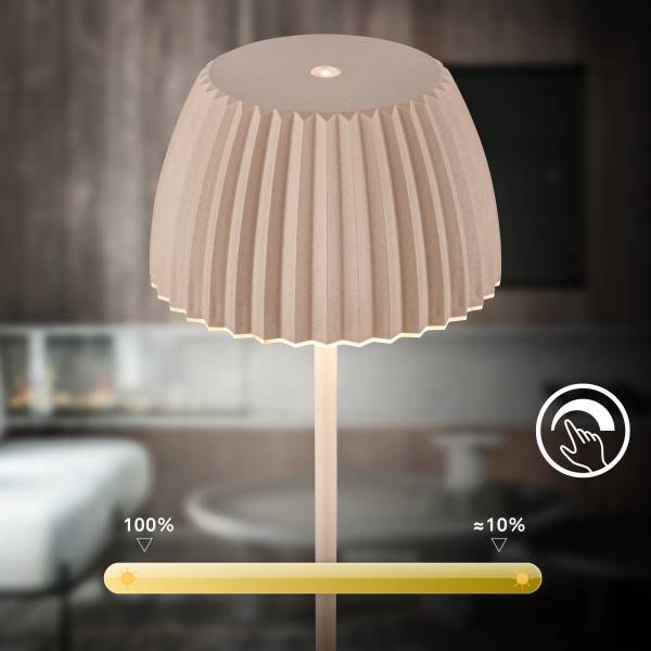 Lampada portatile Riffle B alluminio - Beige