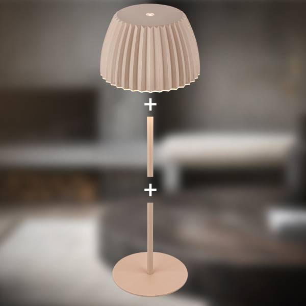 Lampada portatile Riffle B alluminio - Beige