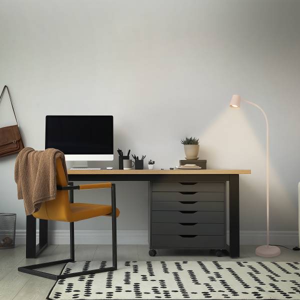 Lampada da terra Skriva Alluminio - Beige