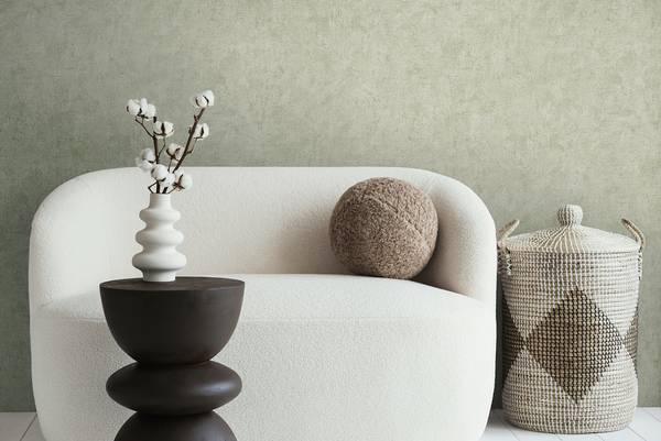 Vliesbehang Hoa Betonlook vlies - beigegroen