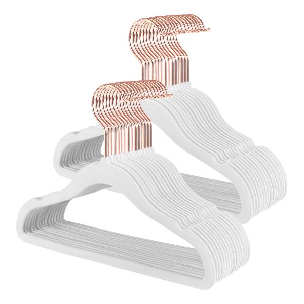 Cintre Yushi Blanc - Fer - ABS - 30 x 21 x 0.5 cm