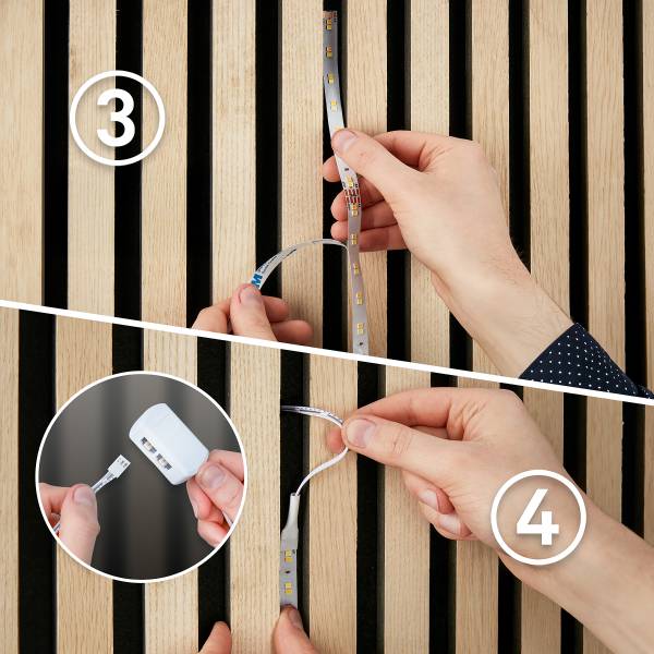 LED-profiel Pimp your Panel zwart - Hoogte: 1.1 cm