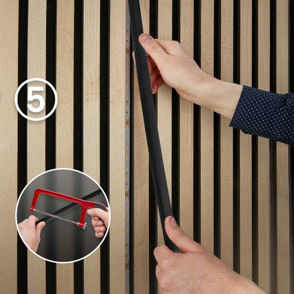 LED-profiel Pimp your Panel zwart - Hoogte: 1.1 cm