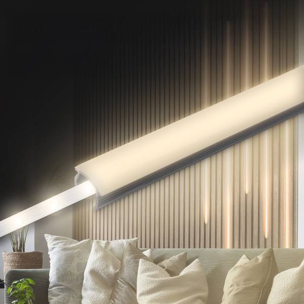 LED-profiel Pimp your Panel zwart - Hoogte: 1.1 cm