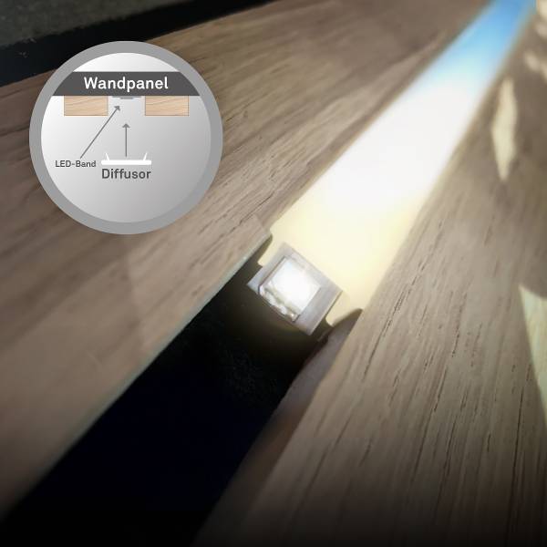 LED-profiel Pimp your Panel zwart - Hoogte: 1.1 cm