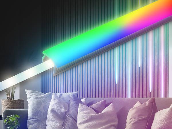 LED-profiel Pimp your Panel zwart - Hoogte: 1.1 cm