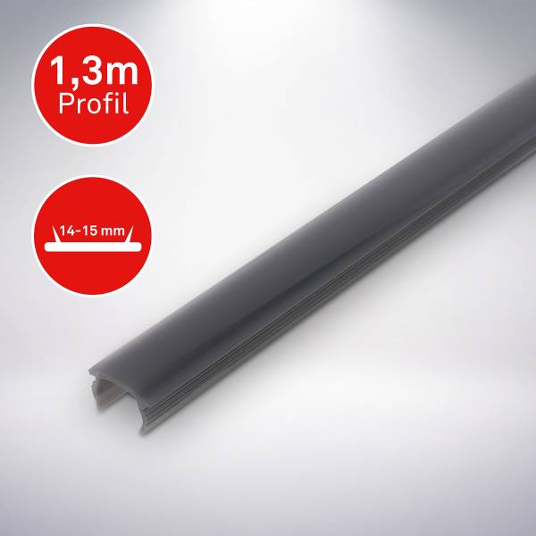 LED-profiel Pimp your Panel zwart - Hoogte: 1.1 cm