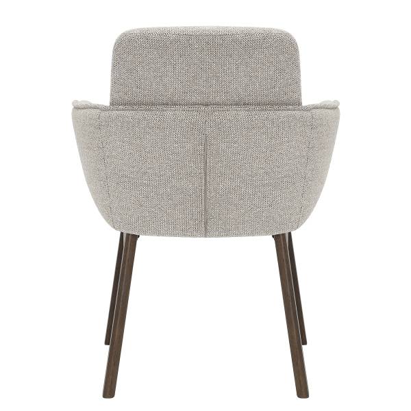 Sedia con braccioli CHAGAS Color grigio pallido