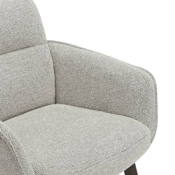 Sedia con braccioli CHAGAS Color grigio pallido