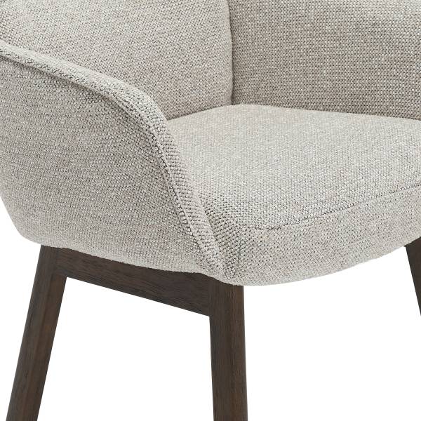 Sedia con braccioli CHAGAS Color grigio pallido