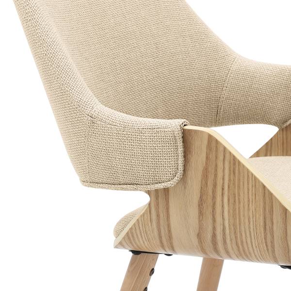 Armlehnenstuhl RIFFLES 2er-Set Beige