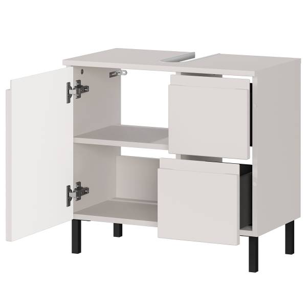 Badset Salinas 5-teilig Spiegelschrank B Inklusive Beleuchtung - Kaschmir