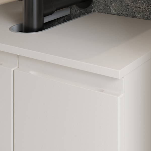 Badset Salinas 5-teilig Spiegelschrank B Inklusive Beleuchtung - Kaschmir