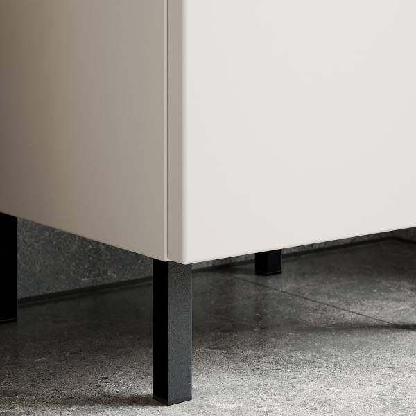 Badset Salinas 5-teilig Spiegelschrank B Inklusive Beleuchtung - Kaschmir