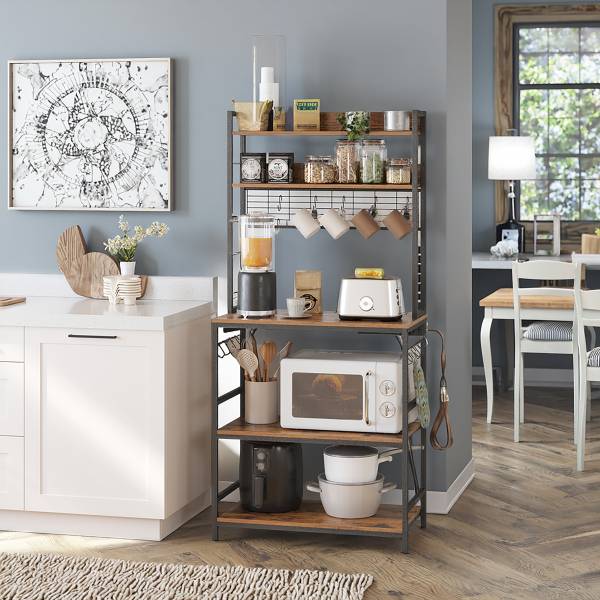 Scaffale da cucina Jamban 80 cm A Marrone vintage