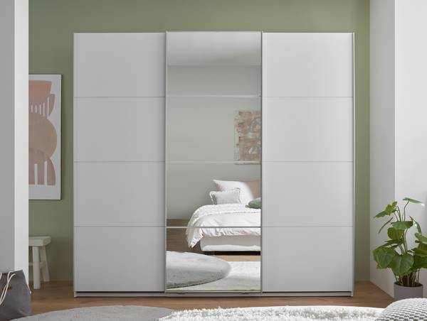 Armoire à portes coulissantes Cheptina Blanc